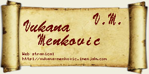Vukana Menković vizit kartica
